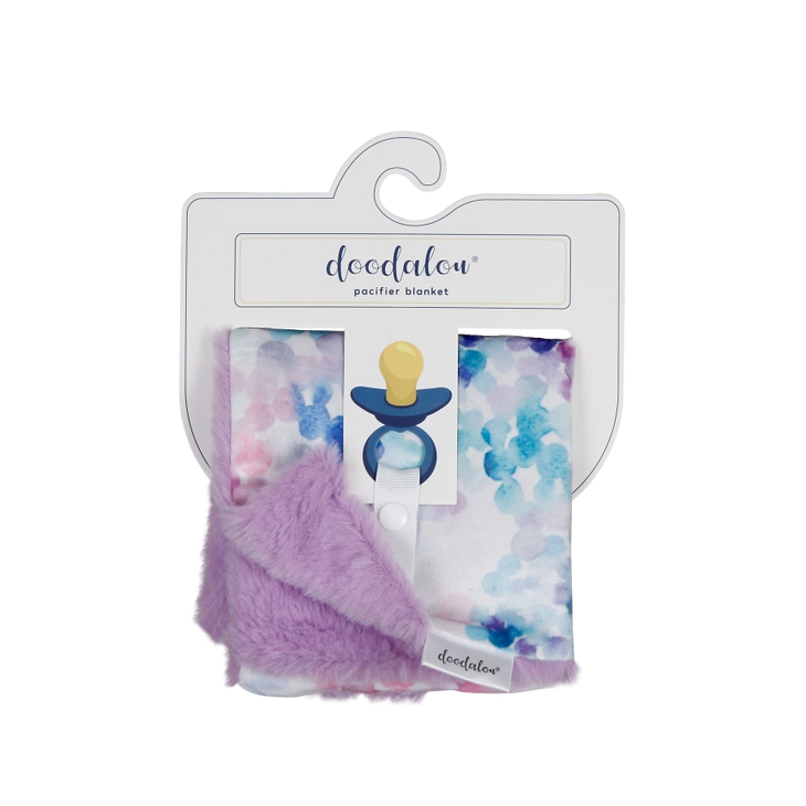 Doodalou Watercolor Pastel Dots - Printed Minky Faux Fur Paci Blanket - Image 4