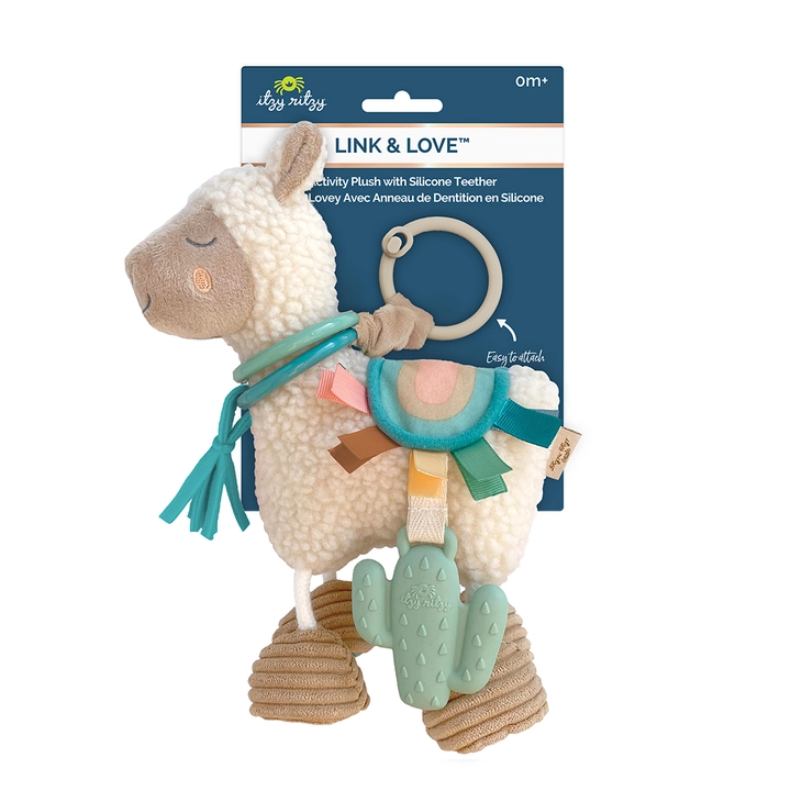 Link & Love™ Llama Activity Plush with Teether Toy - Image 4