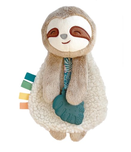 Itzy Lovey™ Sloth Plush with Silicone Teether Toy