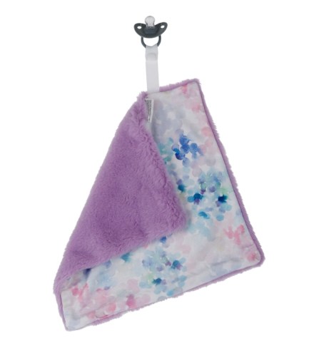 Doodalou Watercolor Pastel Dots - Printed Minky Faux Fur Paci Blanket