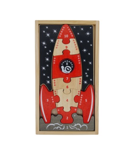 321 Blast Off Puzzle - Multilingual Space Puzzle