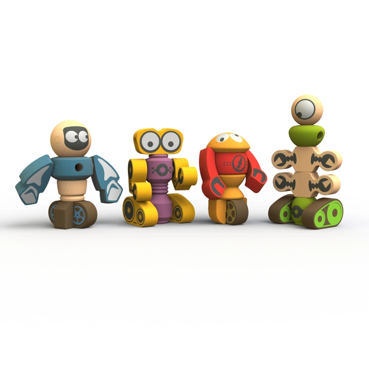 Tinker Totter Robots - 28 Piece Character Playset - Image 4