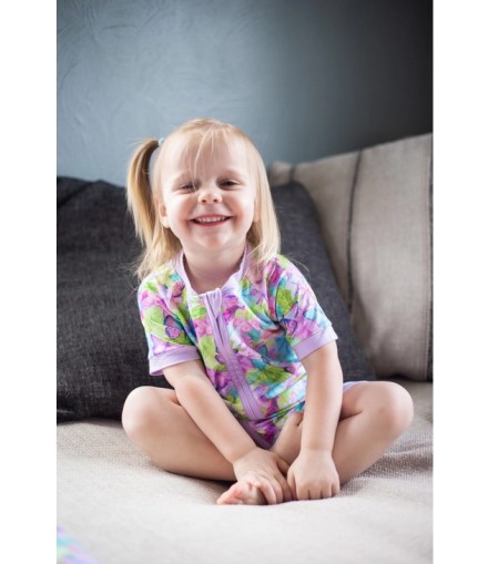 Babalus Butterfly Zip Up Shorts Bamboo Pajamas