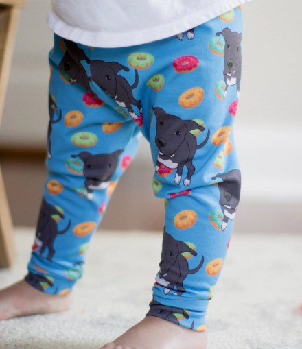 Dori the Pitbull and Donut Leggings