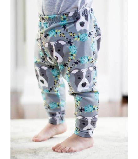 Babalus Blue Floral Pitbull Leggings