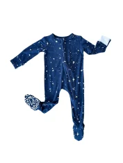 Logan Galaxy Bamboo Footie by Laree + Co 1