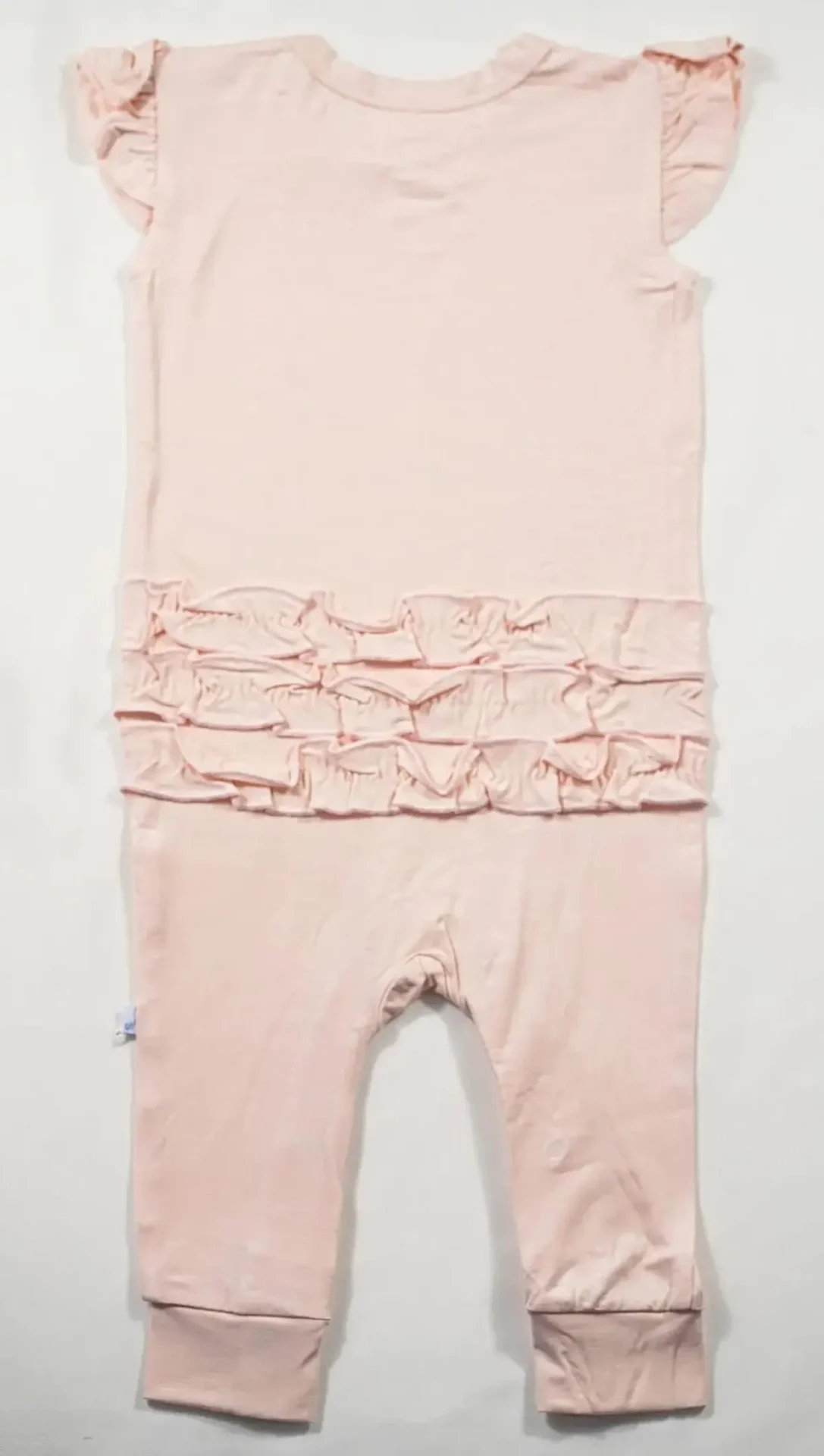 Rose Quartz Cap Sleeve Ruffled Romper - Image 2