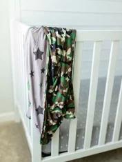 Patriot Blanket on crib